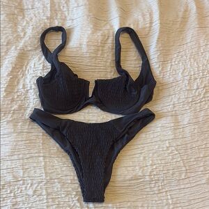 Dark Grey Women's Swimwear Set